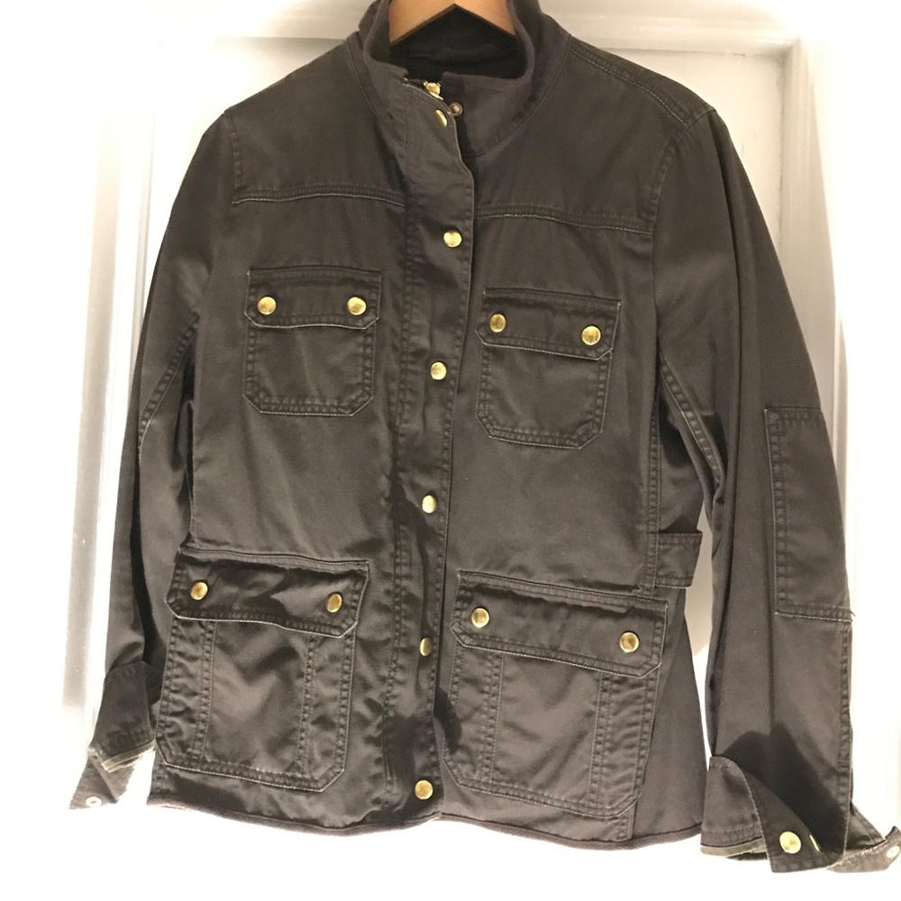 SOLD - J. Crew Relaxed Boyfriend Field Jacket Olive, Women’s Medium